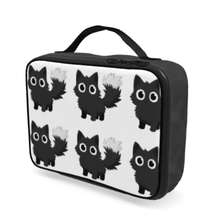 Lunch Bags - Wide-Eyed Black Cat