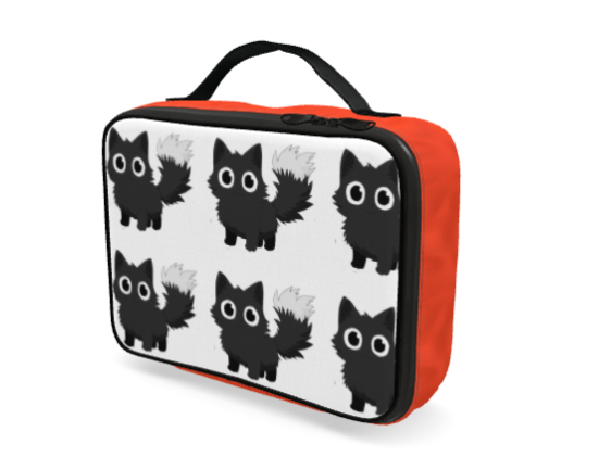 Lunch Bags - Wide-Eyed Black Cat