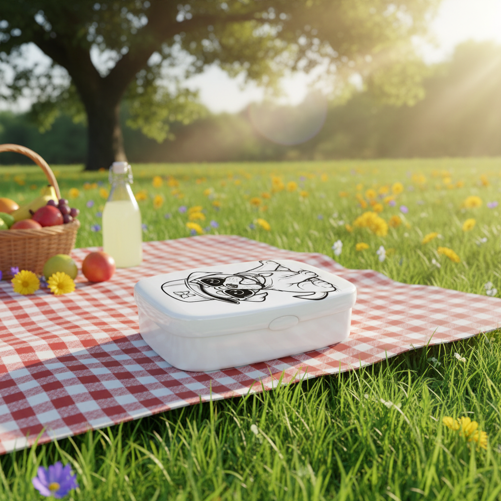 Lunch Box Bulldog Mockup